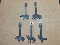 1/4″ AR500 Small Animal Hanger Targets Set of FIVE