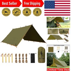 Waterproof 10×10.5ft Portable Tarp for Camping, Hiking & Outdoor Adventures