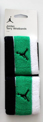Nike Jordan Terry Wristbands Mens Black/Lucky Green/White