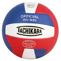 Institutional Quality Composite Leather Royal Volleyball SCARLET/WHITE/ROYAL
