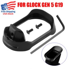 Black Anodized Aluminum Flared Magwell For Glock 19 Gen 5 G19 -US STOCK
