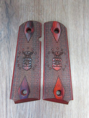 Colt 1911 Grips Altamont Rosewood Double Diamond US Air Force USAF Full Size N