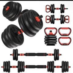 Adjustable Dumbbells,20lbs Free Weight Set with Connector, 4 in1 …