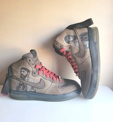 Nike Air Force 1 Supreme 07 NBA Rasheed Wallace High Top Beige Red Size 10.5 Men