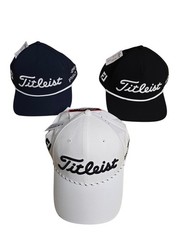 Nwt! 3pc Titleist Golf Tour Breezer FJ/ProV1 Adjustable Hats Black/Blue/White