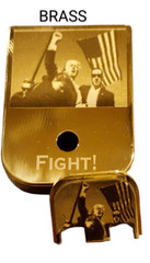 TRUMP FIGHT, FIGHT! Rear Slide Plate, Magazine Base OR Combo Set fits ALL GLOCK