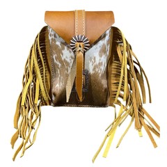 Showman Golden Plains Cowhide Rear Cinch Saddle Bag
