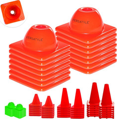 Heavy Duty Agility Training Cones (2 In, 6 In, 9 In, 12 In, 28 In) for Sports, K