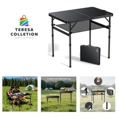 Multifunctional Portable 36×24 Folding Table With Storage Net for Outdoor Fun