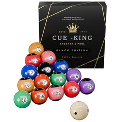 Cue-King Pool Balls Black Edition, Billiard Balls, Grade AA+ One Size,