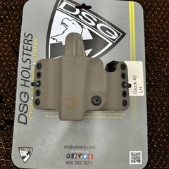 DSG Arms Tan Kydex Holster For Glock 42 OWB Left Handed LH NEW G42