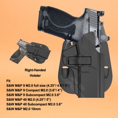 MP10 MP9 M2.0 Holster Fit Smith & Wesson S&W M&P 40 M2.0 Full Size Compact Pro