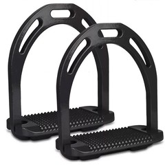 Black Jin Stirrups Lightweight Aluminum Horse Riding Safety Stirrups 4.75»