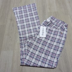 Daily Sports Women’s Size L Dieppe Tights Golf Pants Plaid Flared Leg NWT