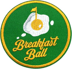 Breakfast Ball Patch 3 Inches Gifts for Golfer Funny Golfing Golf Hole Iron On/S