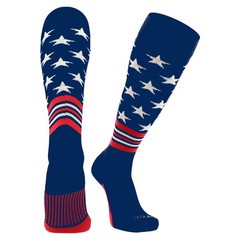 TCK USA Freedom Baseball/Softball Over The Calf Socks – Royal/Scarlet/White – SM