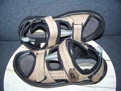 Footjoy Brown Tan Golf Sandals Shoes Men 8 Soft Spikes Adjustable FJ 48786