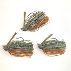 3-Pack Hand-Tied 1/2-oz. Green Pumpkin Bama Craw Recessed Flat-Eye Flipping Jigs