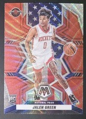 Jalen Green 2021-22 Panini Mosaic RED WAVE PRIZM Parallel Rookie Card (no.259)