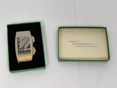 Vintage Zippo Greenskeeper Golf Tool & Markers Wilson Concrete Logo Original Box