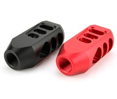 Aluminum 1/2×28 RH Thread Pitch Tanker Style Muzzle Brake for .223 5.56 .22LR
