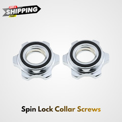 Barbells Hex Nut 2PCS 1nch/25mm Spin Lock Collar Screws Dumbbell Spinlock Col…