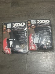 XGO Men’s L Heavyweight Flame Retardant UPF 50+ Base Layer Set Tan Crew + Pants