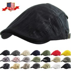Cotton Classic Newsboy Ivy Gatsby Cap Mens Denim Hat Golf Driving Summer Cabbie