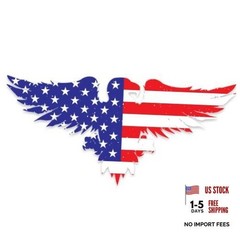 American Flag Eagle Decals – Made in USA | Distressed Patriotic Vinyl Bumper