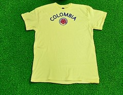Colombia Men’s Soccer T-Shirt 100% Cotton. New