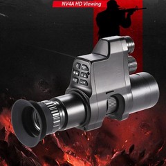 Video Night Vision Monocular 1920×1080 HD 850nm 16mm, 200-300m 4XZoom Hunting Scope