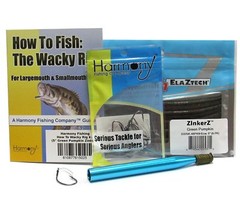 Harmony Fishing Wacky Rig Senko Kit (ZinkerZ, Weedless Hooks, Wacky Took, Guide)