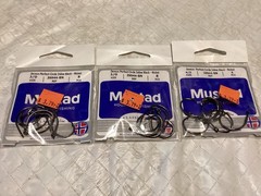 Lot of 2 New Packages of 8 Mustad Demon Perfect Circle Inline Hooks made Norway