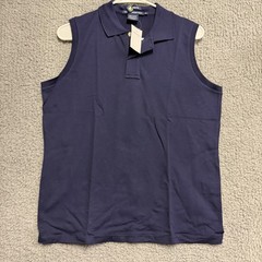 NWT Ralph Lauren Golf Women’s Sleeveless Polo Shirt Navy Blue Size Large L