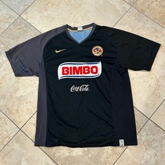 Vintage Nike Club America Soccer Jersey Mens XL Black Gold Shirt Mexico Aguilas