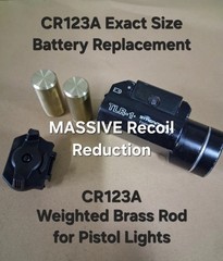 Massive Recoil Reduction- Weighted Brass Slug For Pistol Weapons Lights