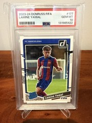 2023-24 Lamine Yamal Panini Donruss FIFA Rated Rookie Card #177 RC PSA 10
