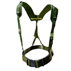 US Military Tactical Pistol Belt with Y-Suspenders Quick Release Large (32-48″)