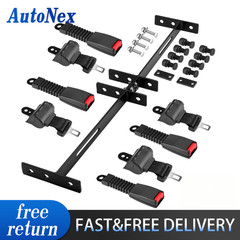 4 Retractable Golf Cart Seat Belts and Bracket Kit for EZGO Yamaha Club Car