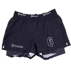 Gameness Lined Pro Grappling Shorts Black MMA Size Medium 4” BJJ Training