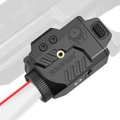 SOLOFISH 600lm Flashlight & Red/Green/Blue Laser Sight Combo Pistol Rechargeable
