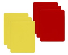 ONLYKXY PVC Soccer Cards Set Red Yellow 10.3x8cm/4×3.15inch, and