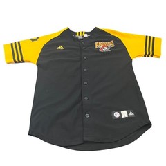 Adidas Pittsburgh Pirates Jersey Youth L Black Yellow McCutchen 22 Button Up