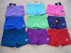 NWT GK Elite Solid Color Bar Mini Booty Gymnastics Dance Shorts – Child & Adult
