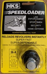 HKS Speedloader 36-A for 5 shot 38/357 Mag S&W J-Frame & Taurus 85 Factory NEW