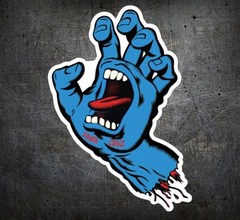 Santa Cruz Screaming Hand Skateboard Sticker Decal 6in Tall Skateboard Surf