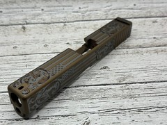 Custom Deep Engraving Service for Glock‑Style Slides with Cerakote Refinish