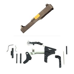 Bullnose RMR Slide G19 TiN Barrel Front and Rear Serrations with Frame Parts Kit