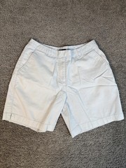 Adidas Golf Shorts Womens 10 Gray Cotton Polyester Spandex 7.5 In Inseam Pockets