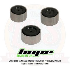 Hope Brakes Caliper Stainless Hybrid Piston w/ Phenolic Insert 16, 17, 18mm New